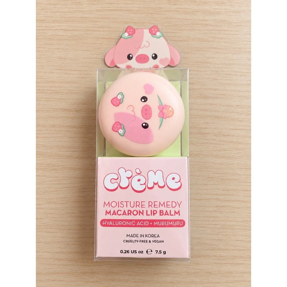 The Creme Shop Moisture Remedy Macaron Lip Balm Hyaluronic Acid Murumuru Pig
